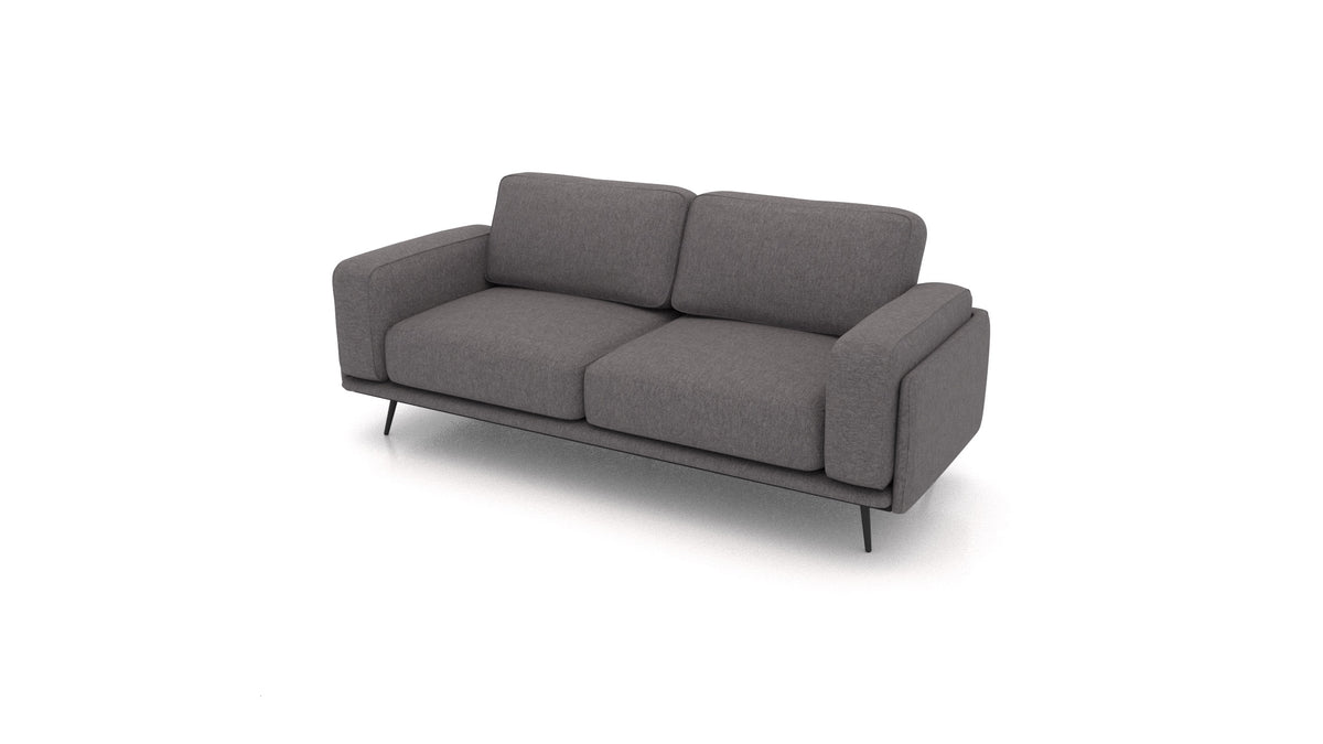 OIKO Dreisitzer, modulares Sofa von FEYDOM im Stoff Velare ET-12 Dark Grey