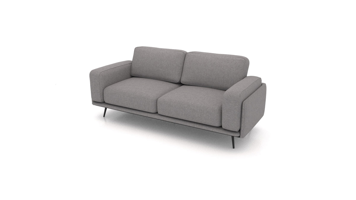 OIKO Dreisitzer, modulares Sofa von FEYDOM im Stoff Velare ET-14 Middle Grey