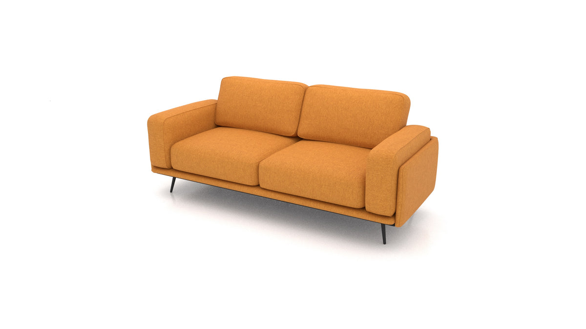 OIKO Dreisitzer, modulares Sofa von FEYDOM im Stoff Velare ET-48 Antic Gold