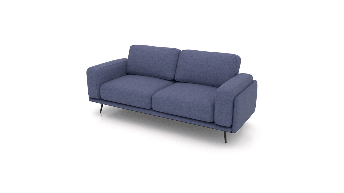 OIKO Dreisitzer, modulares Sofa von FEYDOM im Stoff Velare ET-80 Noble Blue