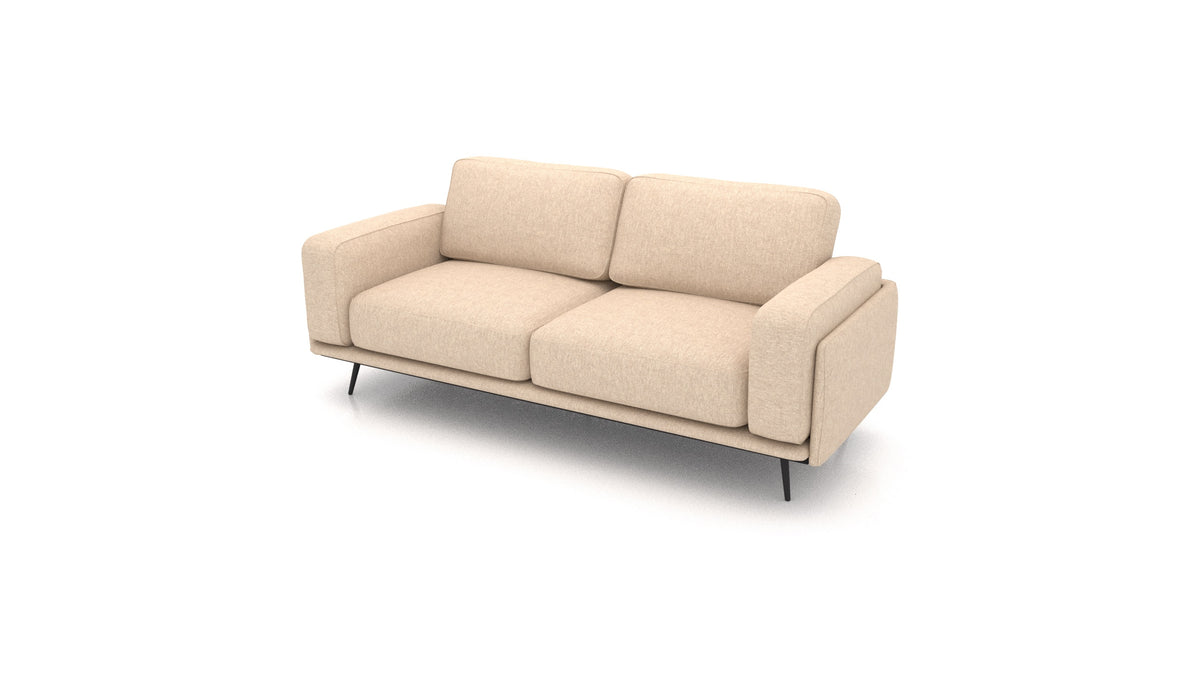 OIKO Dreisitzer, modulares Sofa von FEYDOM im Stoff Velare ET-99 Latte