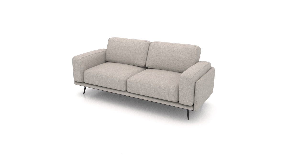 OIKO Dreisitzer, modulares Sofa von FEYDOM im Stoff Phoenix FE-84 Middle Grey