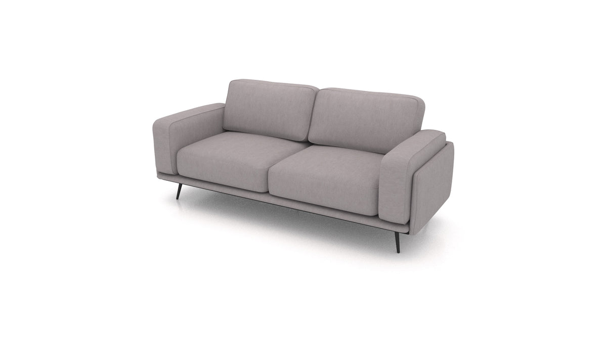 OIKO Dreisitzer, modulares Sofa von FEYDOM im Stoff Mollia FF-14 Middle Grey