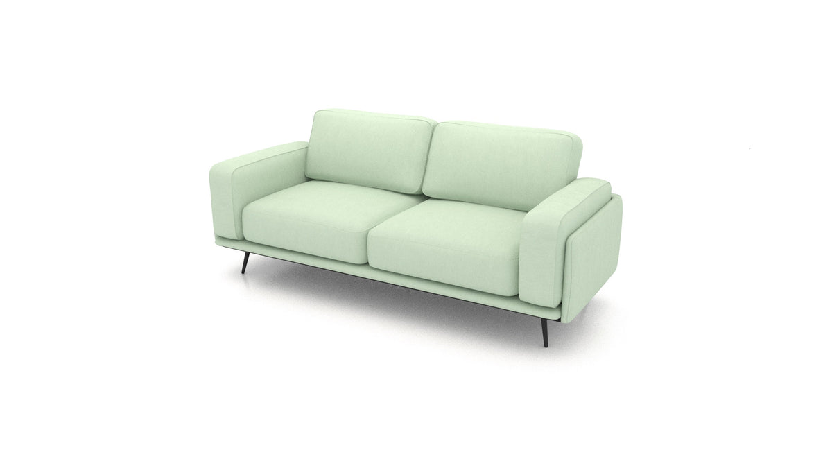OIKO Dreisitzer, modulares Sofa von FEYDOM im Stoff Mollia FF-18 Mint