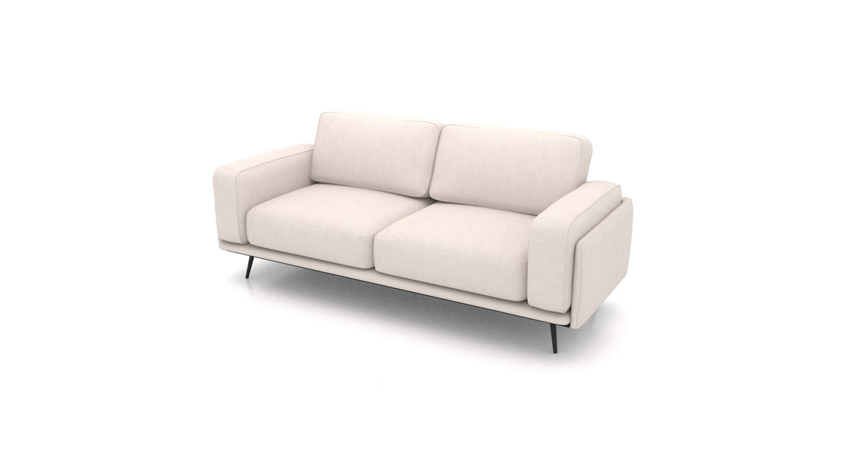 OIKO Dreisitzer, modulares Sofa von FEYDOM im Stoff Mollia HC-04 White