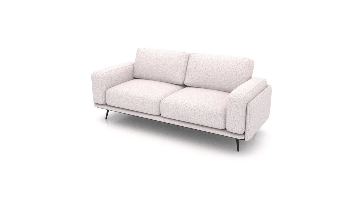 OIKO Dreisitzer, modulares Sofa von FEYDOM im Stoff Hygge HG-09 Light Grey