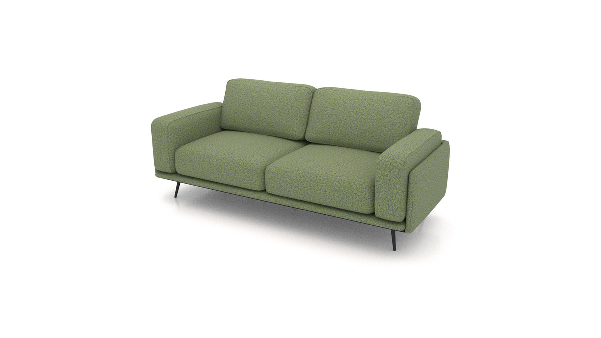 OIKO Dreisitzer, modulares Sofa von FEYDOM im Stoff Hygge HG-34 Olive Green