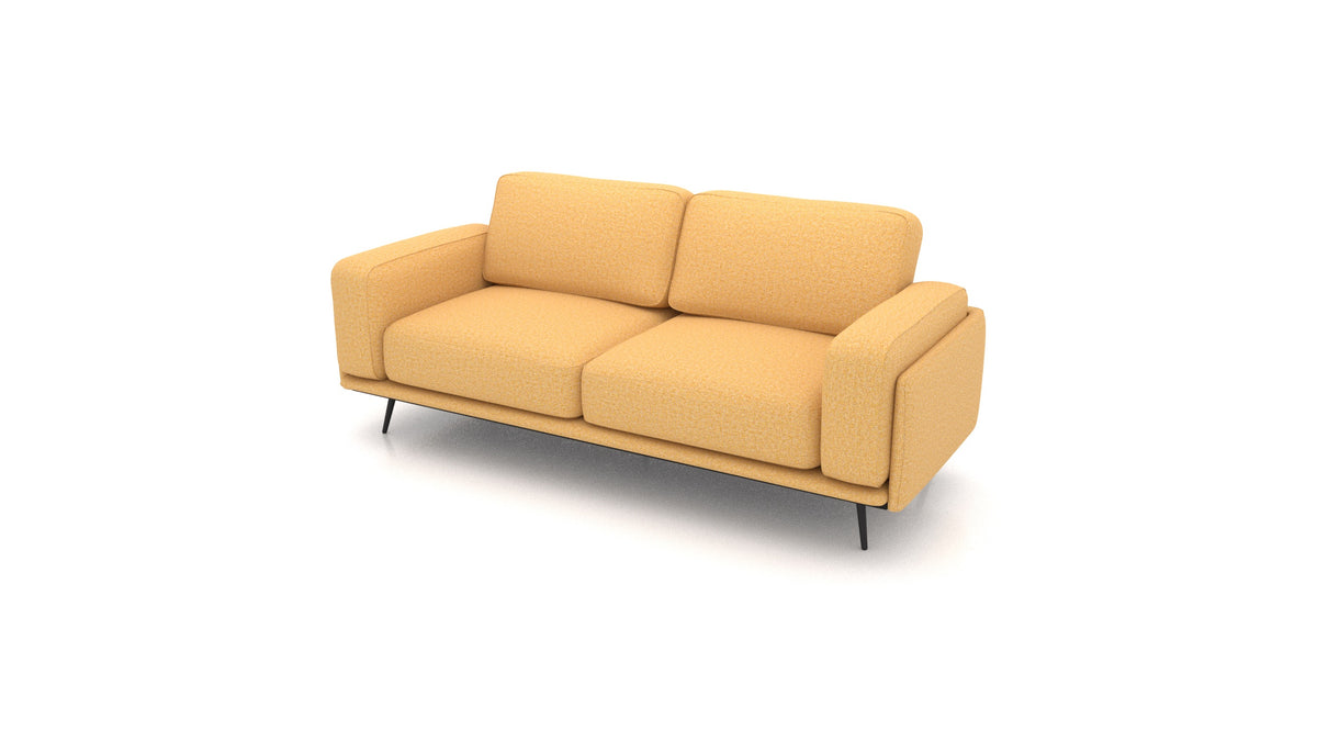 OIKO Dreisitzer, modulares Sofa von FEYDOM im Stoff Hygge HG-53 Yellow