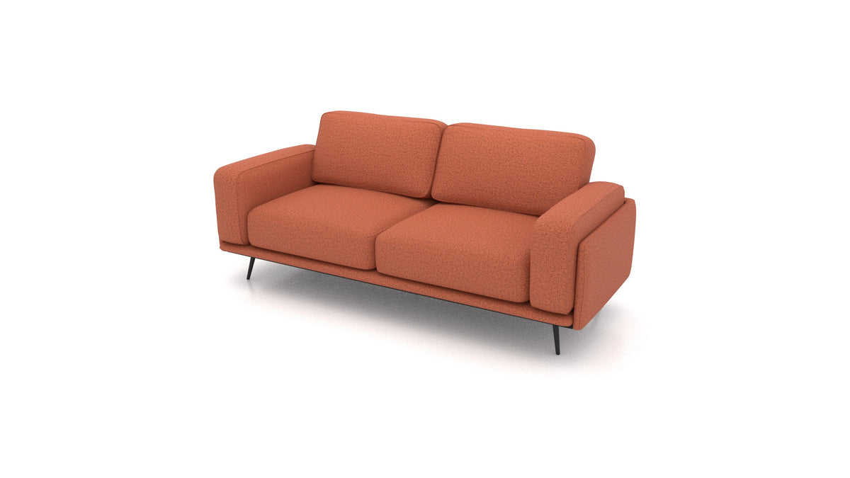 OIKO Dreisitzer, modulares Sofa von FEYDOM im Stoff Hygge HG-56 Terracotta