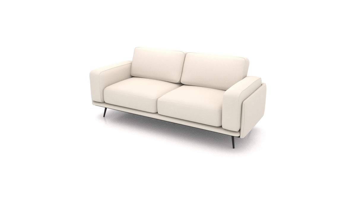 OIKO Dreisitzer, modulares Sofa von FEYDOM im Stoff Heim HM-03 White
