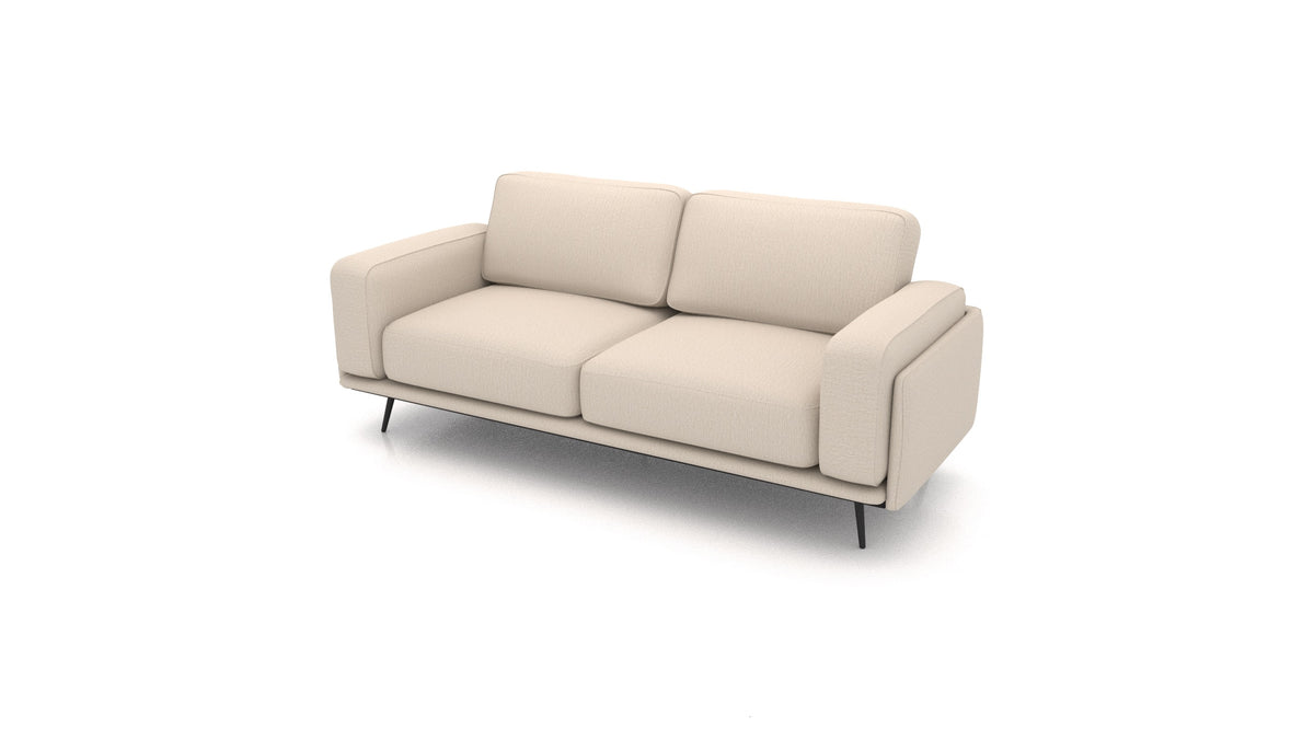 OIKO Dreisitzer, modulares Sofa von FEYDOM im Stoff Heim HM-06 Natur