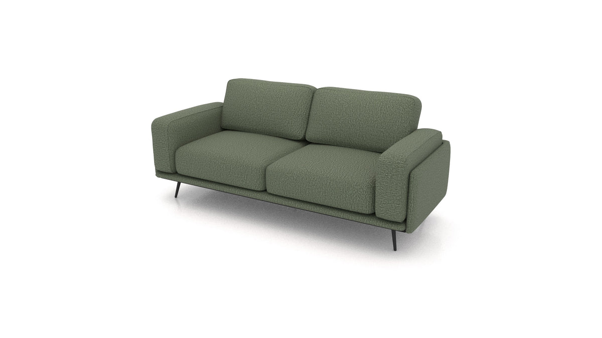 OIKO Dreisitzer, modulares Sofa von FEYDOM im Stoff Heim HM-39 Forest