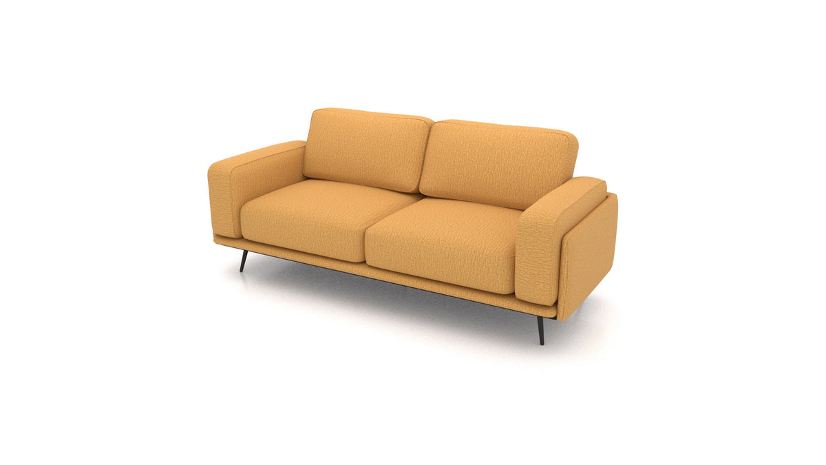 OIKO Dreisitzer, modulares Sofa von FEYDOM im Stoff Heim HM-53 Antique Gold