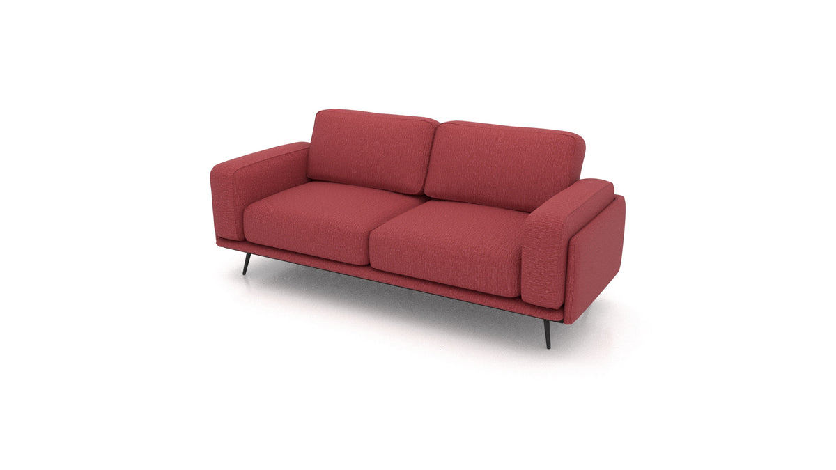 OIKO Dreisitzer, modulares Sofa von FEYDOM im Stoff Heim HM-58 Cherry