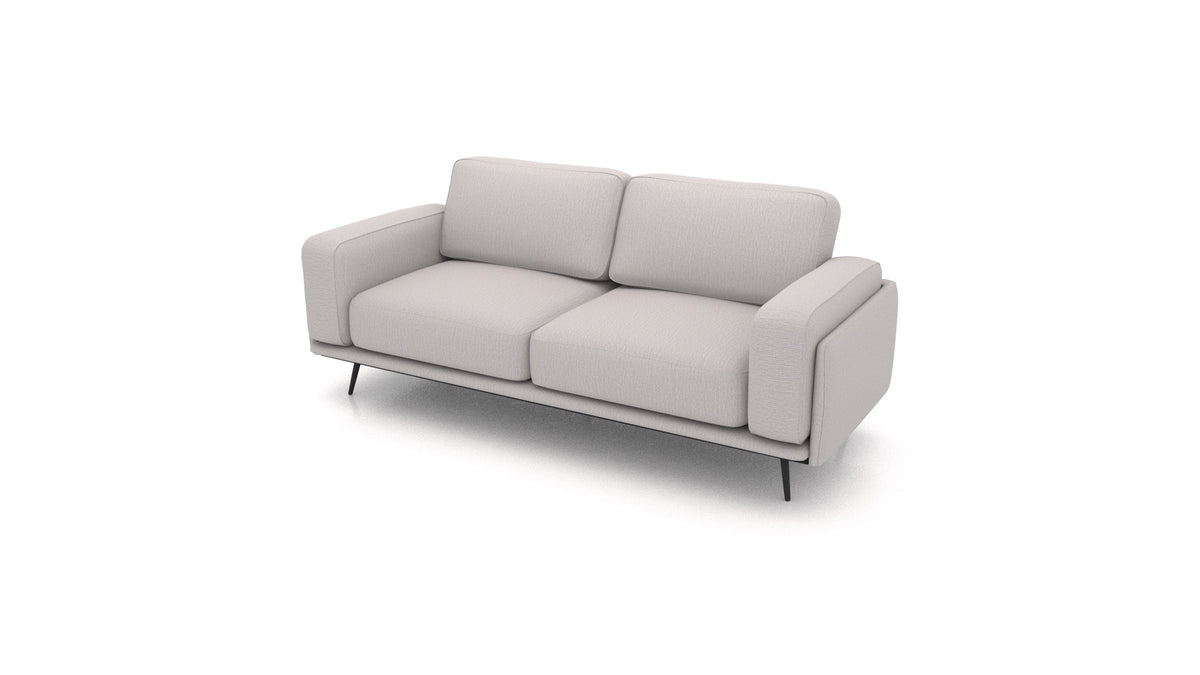 OIKO Dreisitzer, modulares Sofa von FEYDOM im Stoff Heim HM-86 Light Grey