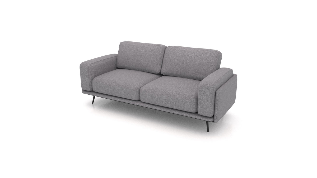 OIKO Dreisitzer, modulares Sofa von FEYDOM im Stoff Heim HM-95 Medium Grey
