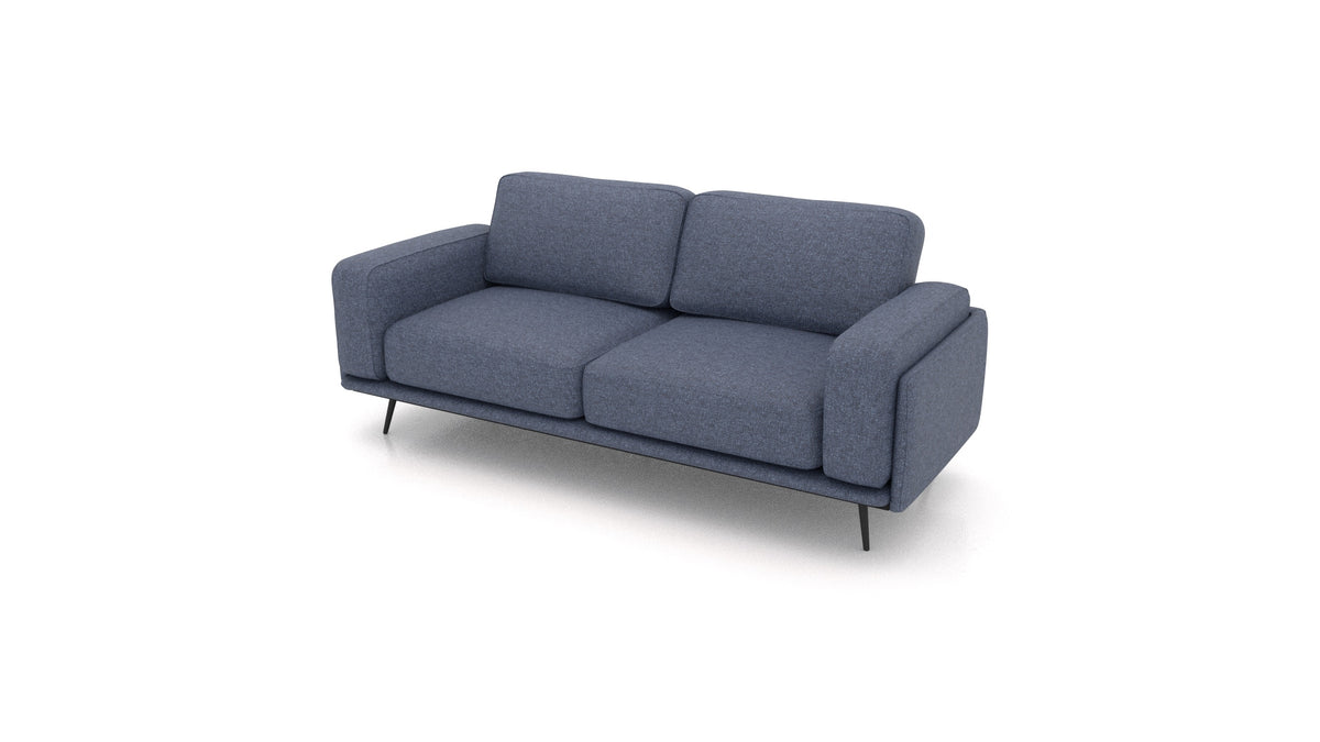 OIKO Dreisitzer, modulares Sofa von FEYDOM im Stoff Icon IC-79 Deep Blue