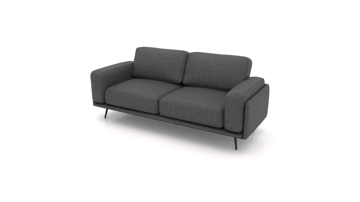 OIKO Dreisitzer, modulares Sofa von FEYDOM im Stoff Icon IC-99 Umbra