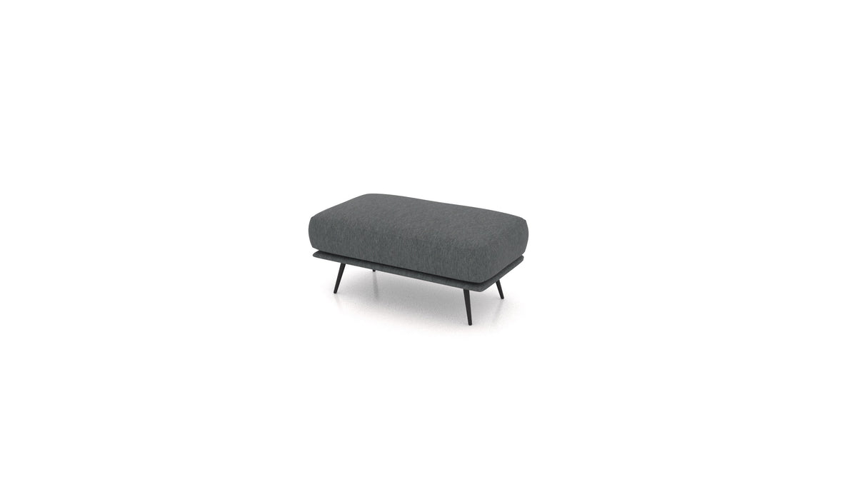 OIKO Hocker, Sofa-Modul von FEYDOM im Stoff Astra AT-88 Dark Grey