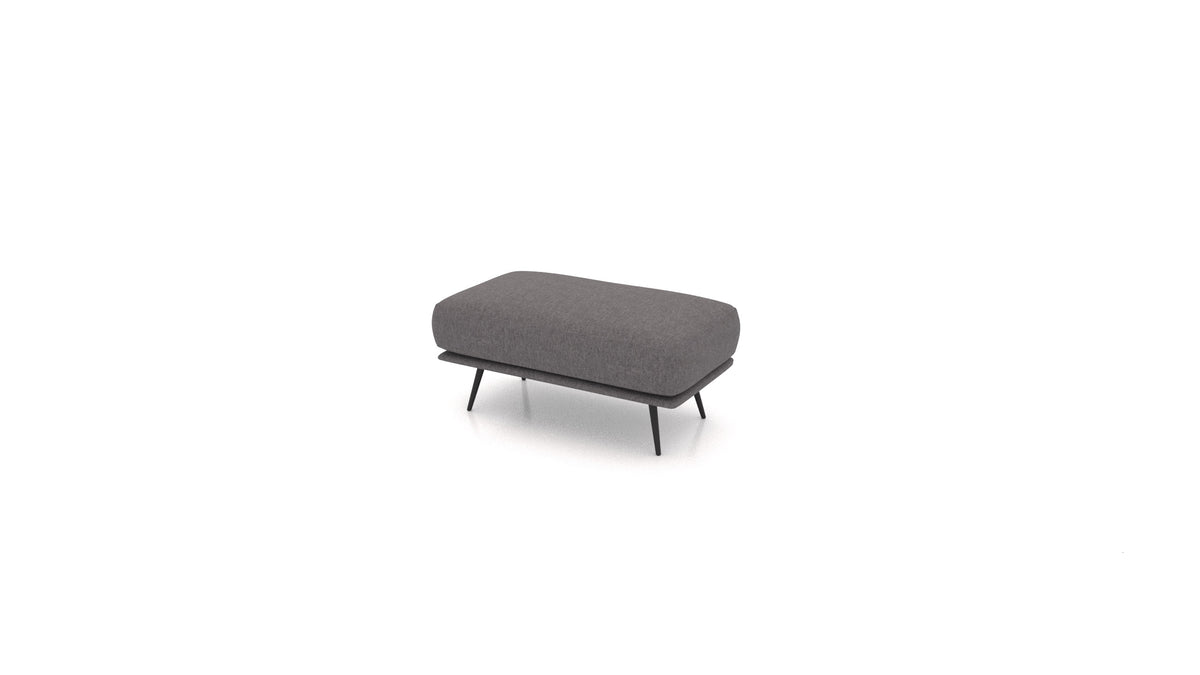 OIKO Hocker, Sofa-Modul von FEYDOM im Stoff Velare ET-12 Dark Grey