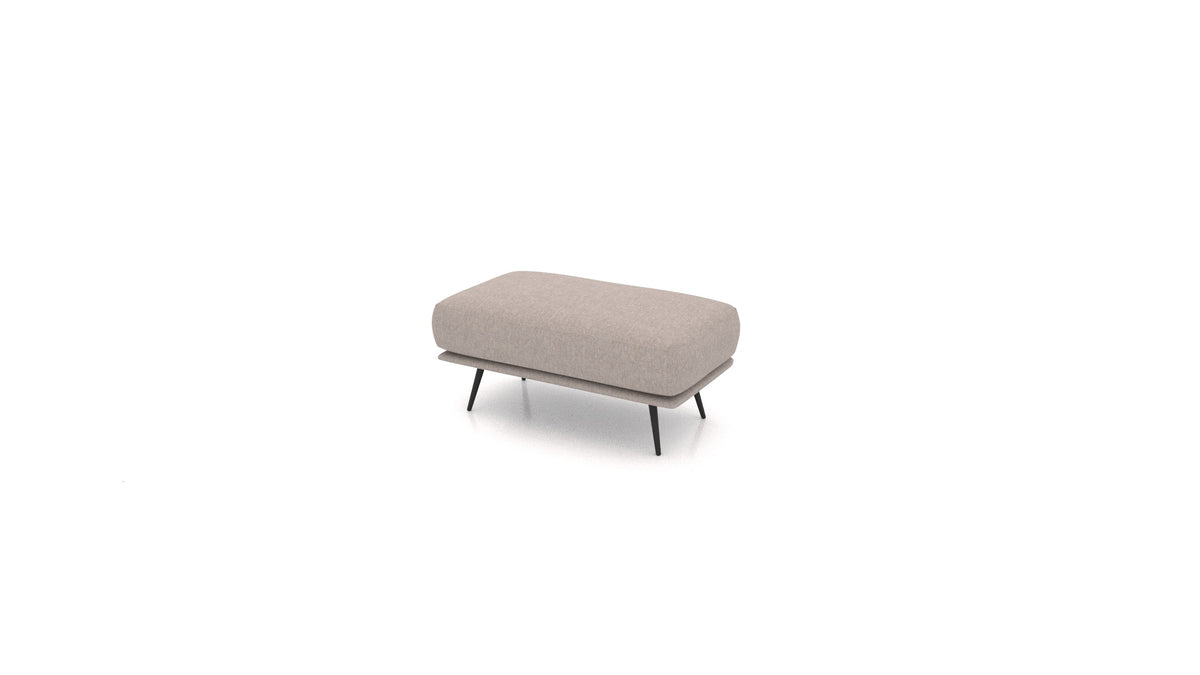 OIKO Hocker, Sofa-Modul von FEYDOM im Stoff Velare ET-15 Light Grey