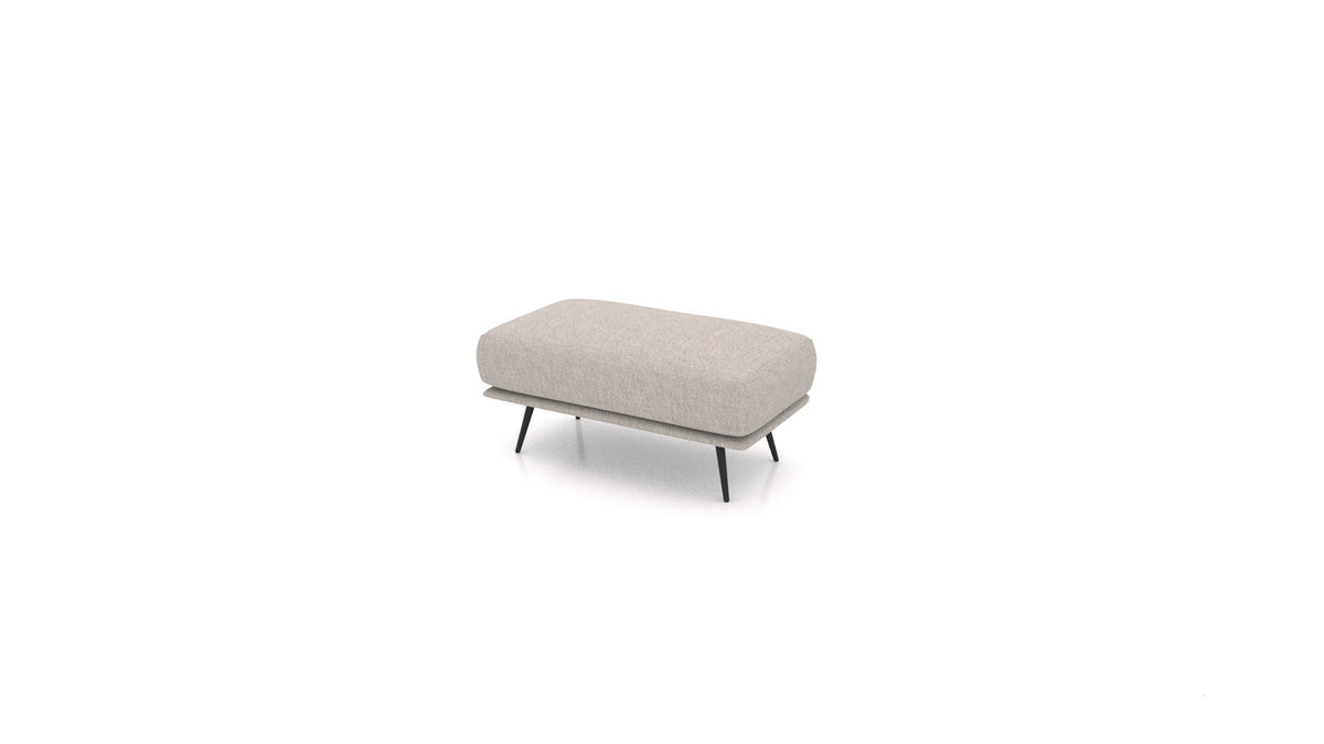 OIKO Hocker, Sofa-Modul von FEYDOM im Stoff Phoenix FE-84 Middle Grey