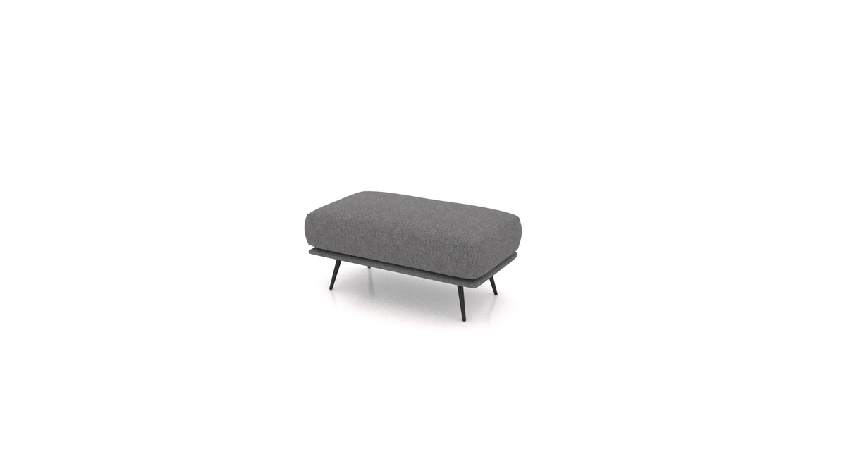 OIKO Hocker, Sofa-Modul von FEYDOM im Stoff Phoenix FE-92 Dark Grey