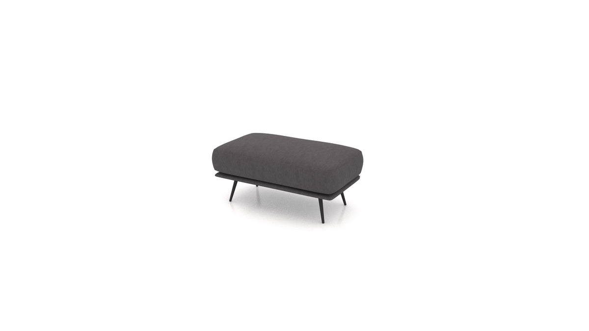 OIKO Hocker, Sofa-Modul von FEYDOM im Stoff Mollia FF-12 Dark Grey