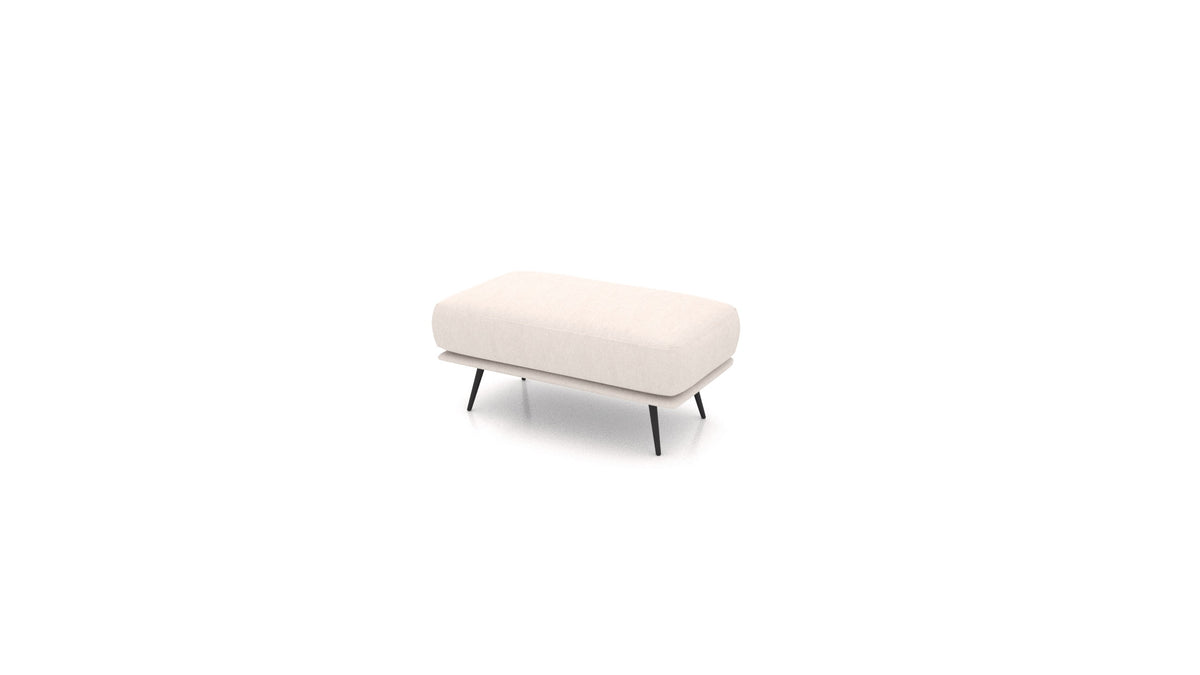 OIKO Hocker, Sofa-Modul von FEYDOM im Stoff Mollia HC-04 White