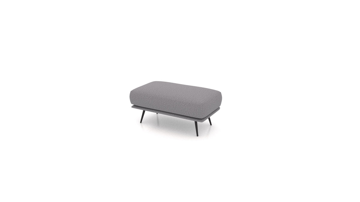 OIKO Hocker, Sofa-Modul von FEYDOM im Stoff Heim HM-95 Medium Grey