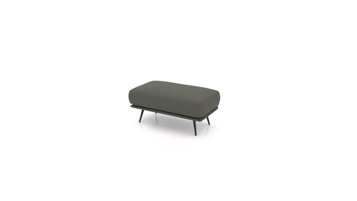OIKO Hocker, Sofa-Modul von FEYDOM im Stoff Heim HM-98 Dark Grey