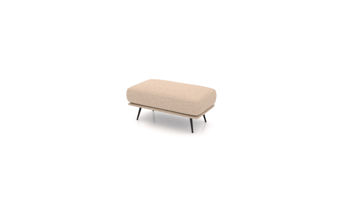 OIKO Hocker, Sofa-Modul von FEYDOM im Stoff Icon IC-06 Cappuccino