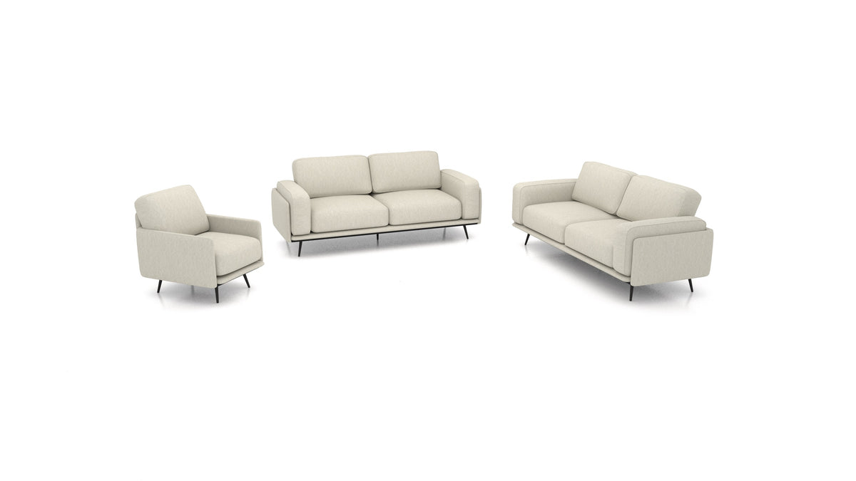 OIKO L, modulares Sofa von FEYDOM im Stoff Astra AT-80 Light Grey