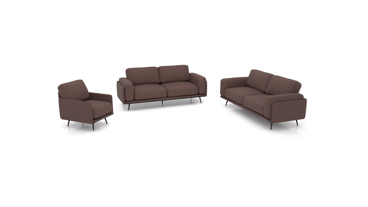 OIKO L, modulares Sofa von FEYDOM im Stoff Velare ET-27 Chocolate