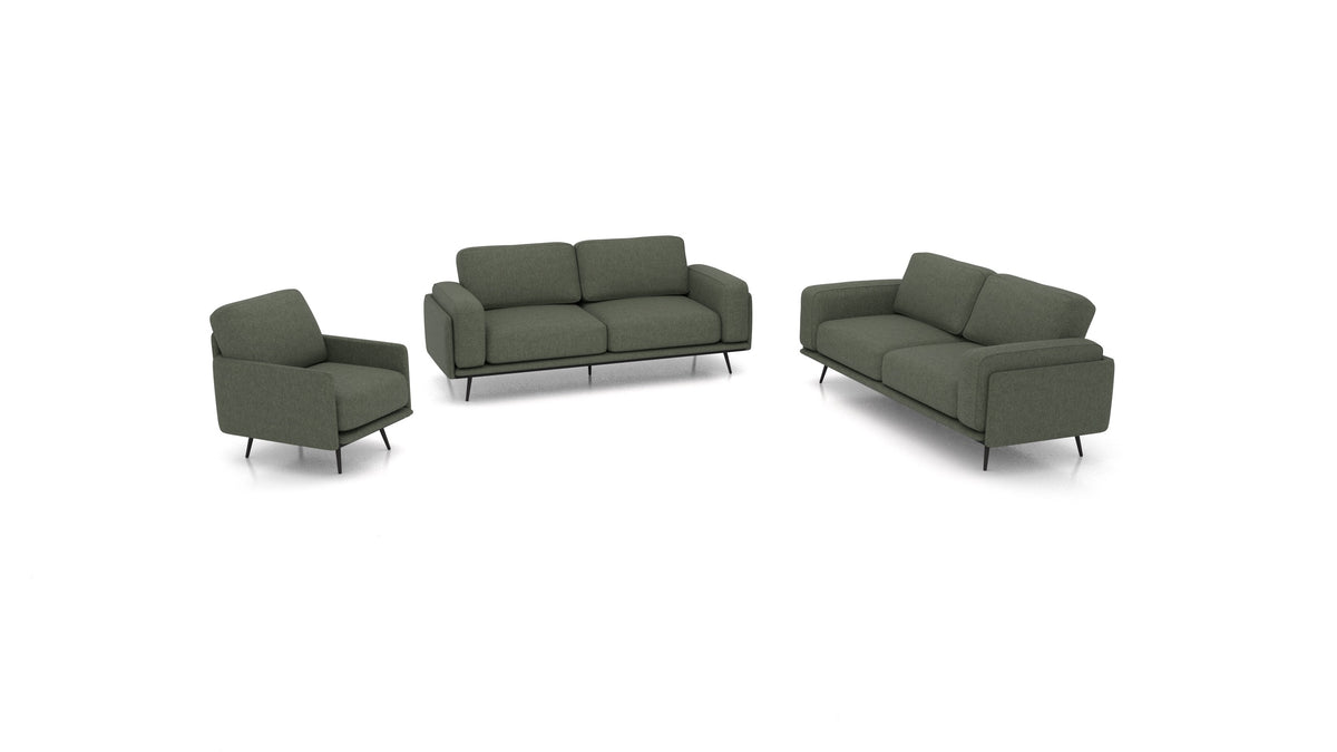 OIKO L, modulares Sofa von FEYDOM im Stoff Velare ET-38 Pine