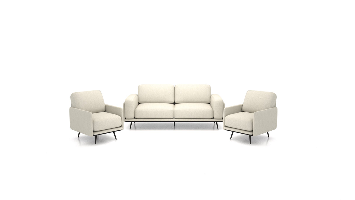 OIKO M, modulares Sofa von FEYDOM im Stoff Astra AT-80 Light Grey
