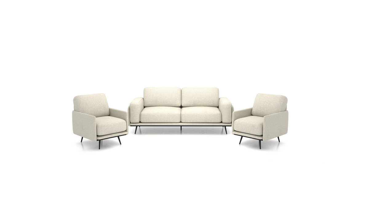 OIKO M, modulares Sofa von FEYDOM im Stoff Alure DE-09 Natur