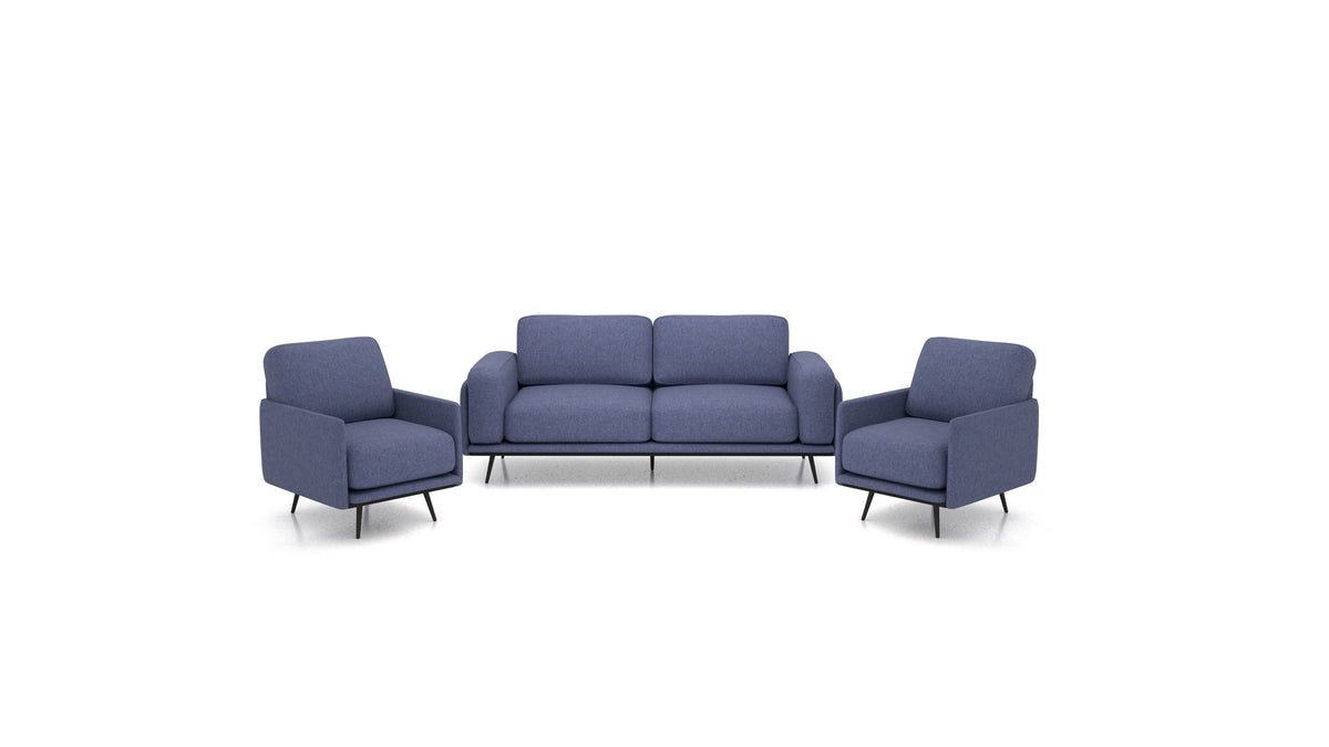 OIKO M, modulares Sofa von FEYDOM im Stoff Velare ET-80 Noble Blue