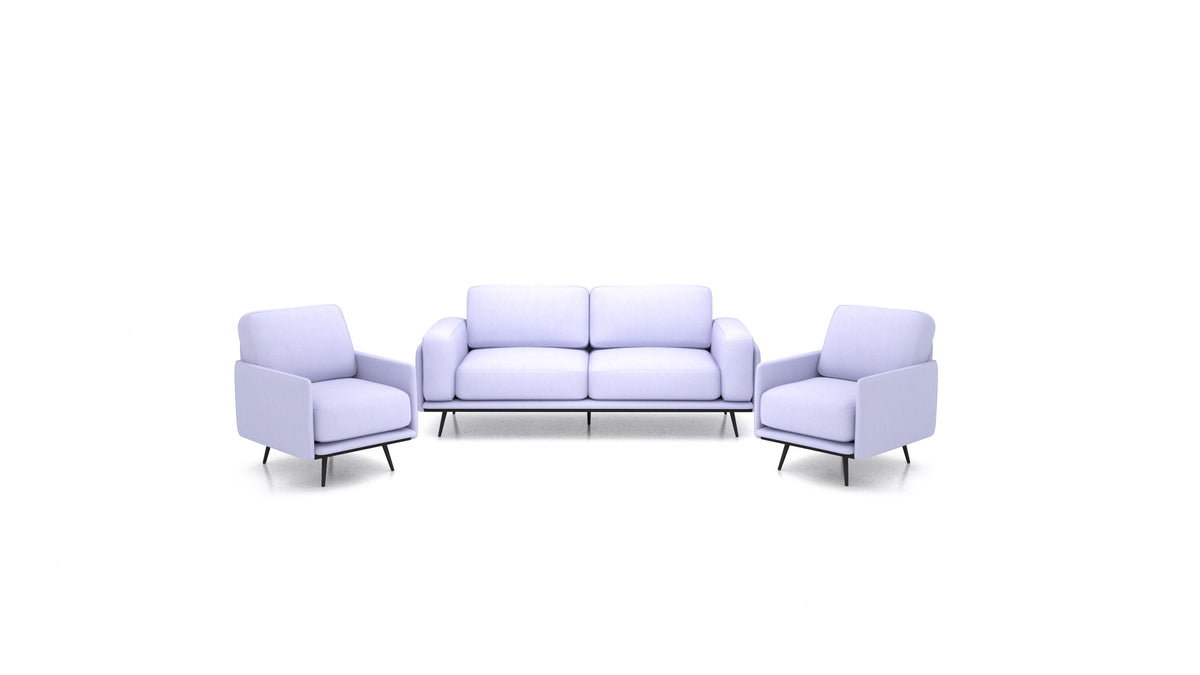 OIKO M, modulares Sofa von FEYDOM im Stoff Mollia FF-17 Lavander