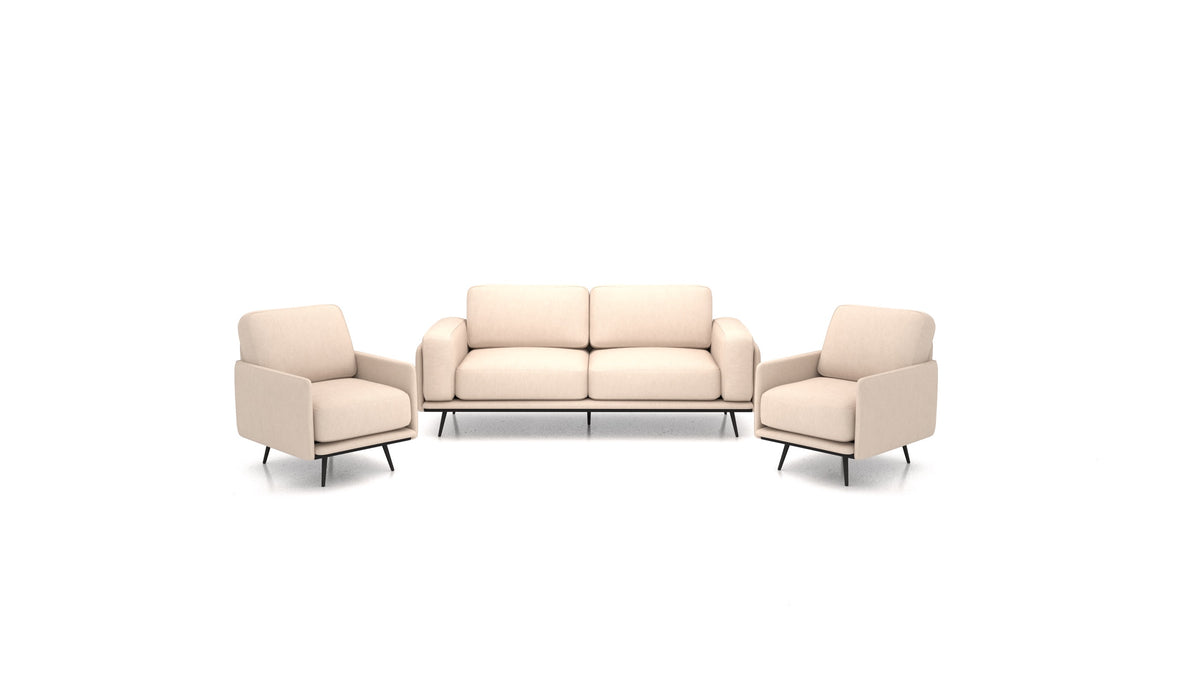 OIKO M, modulares Sofa von FEYDOM im Stoff Mollia HC-03 Honey