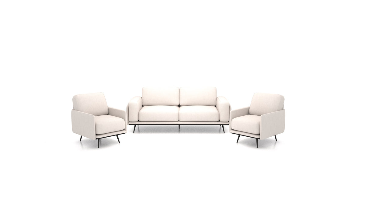 OIKO M, modulares Sofa von FEYDOM im Stoff Mollia HC-04 White