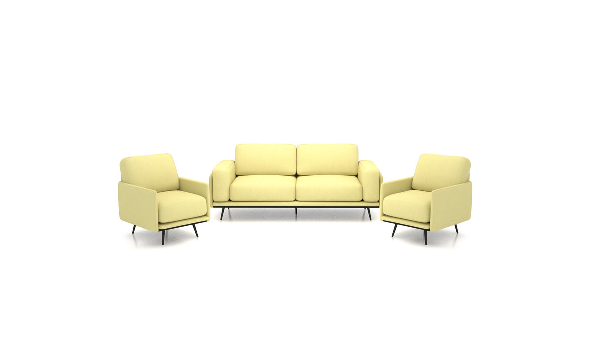 OIKO M, modulares Sofa von FEYDOM im Stoff Mollia HC-09 Grass Green