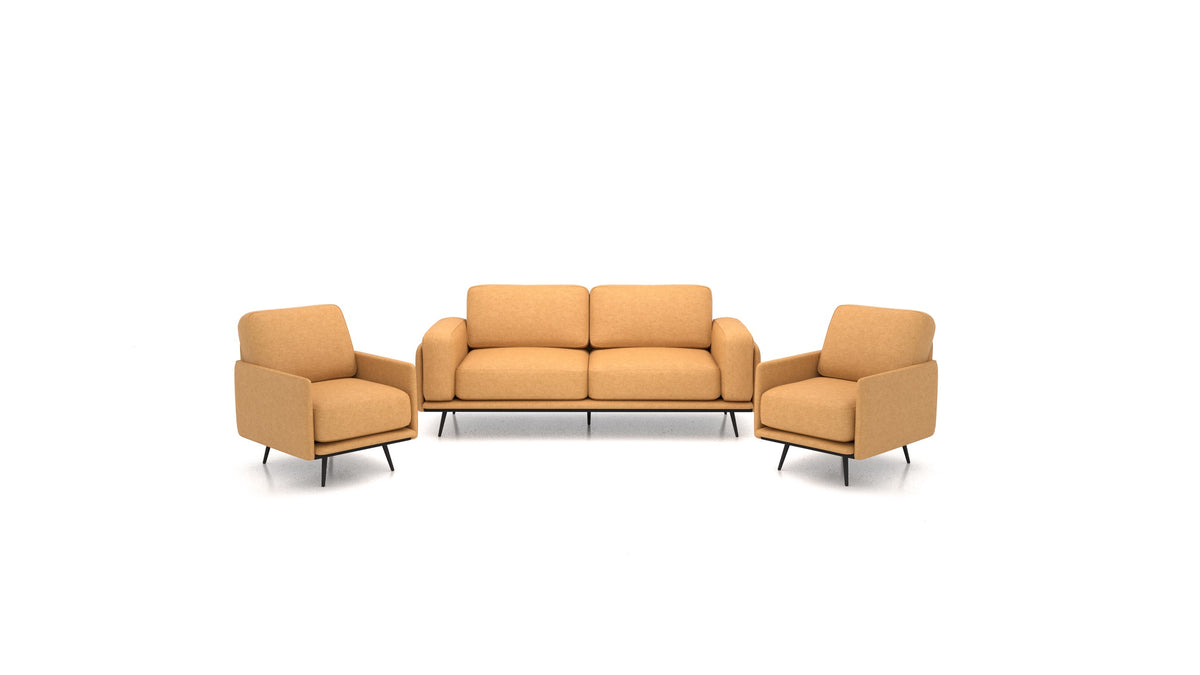 OIKO M, modulares Sofa von FEYDOM im Stoff Icon IC-45 Antic Gold