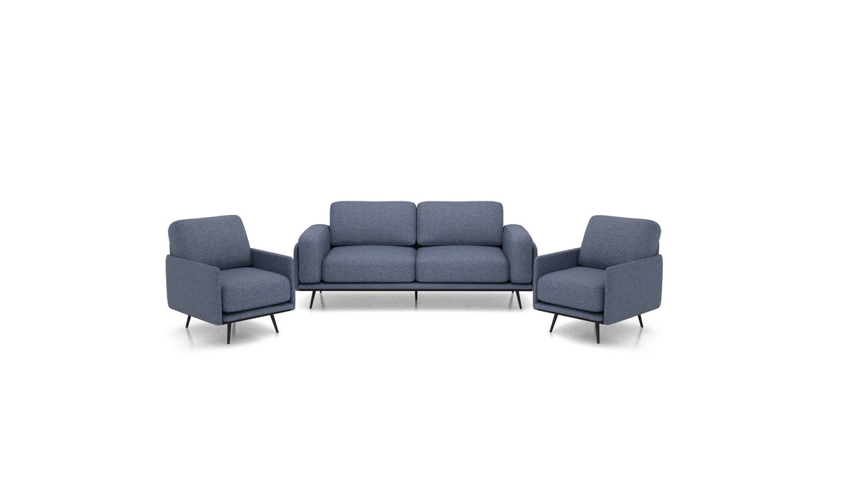 OIKO M, modulares Sofa von FEYDOM im Stoff Icon IC-79 Deep Blue