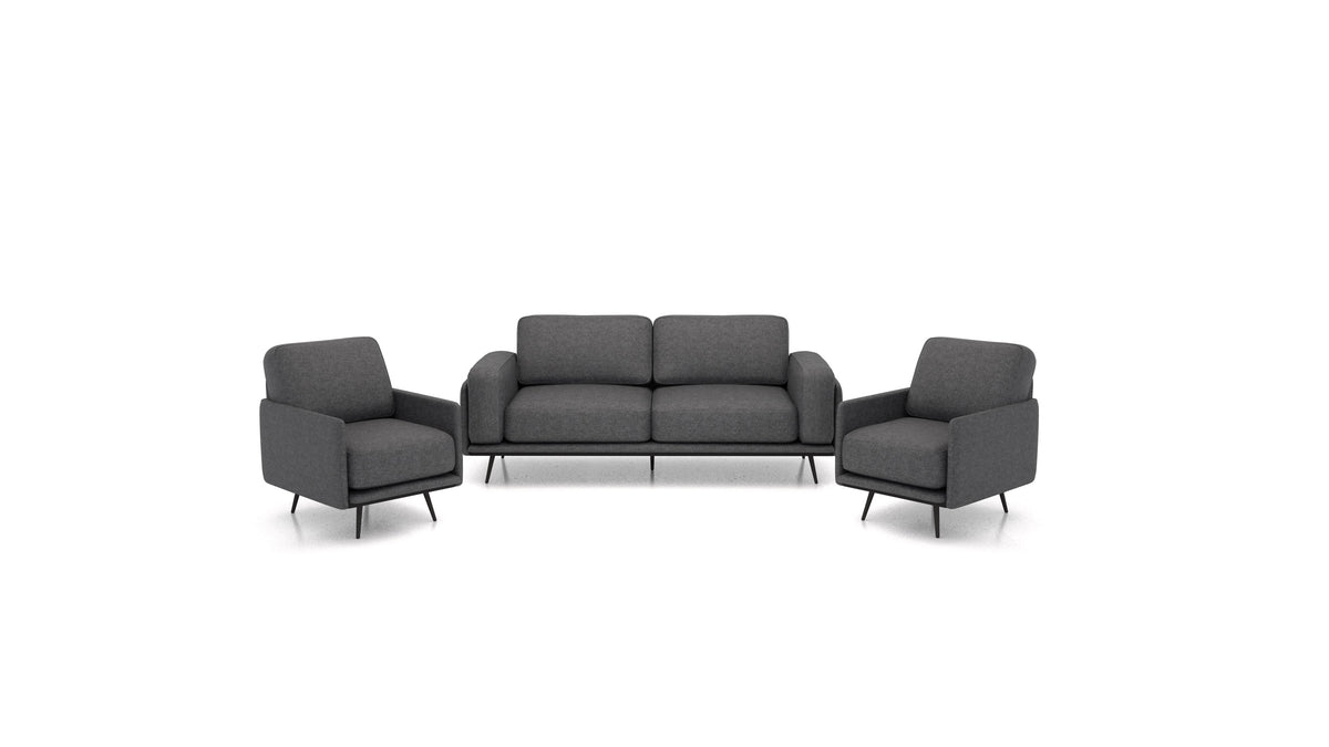 OIKO M, modulares Sofa von FEYDOM im Stoff Icon IC-99 Umbra