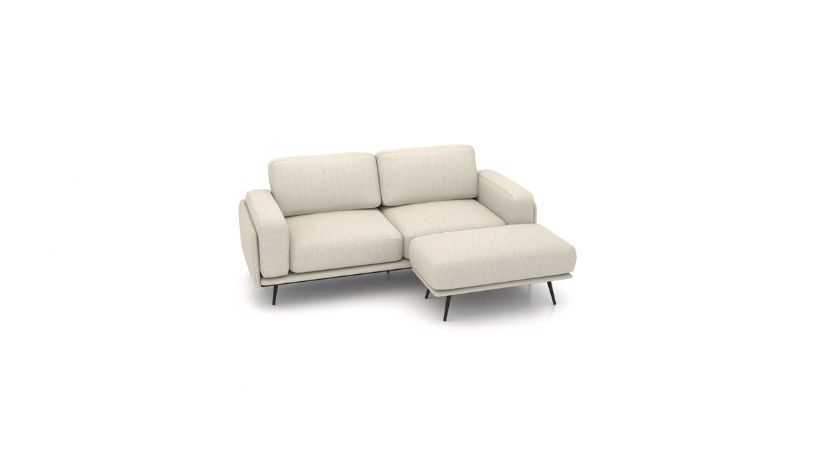 OIKO S, modulares Sofa von FEYDOM im Stoff Astra AT-80 Light Grey