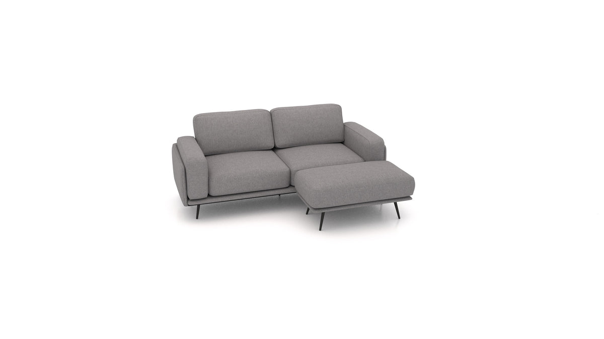 OIKO S, modulares Sofa von FEYDOM im Stoff Velare ET-14 Middle Grey