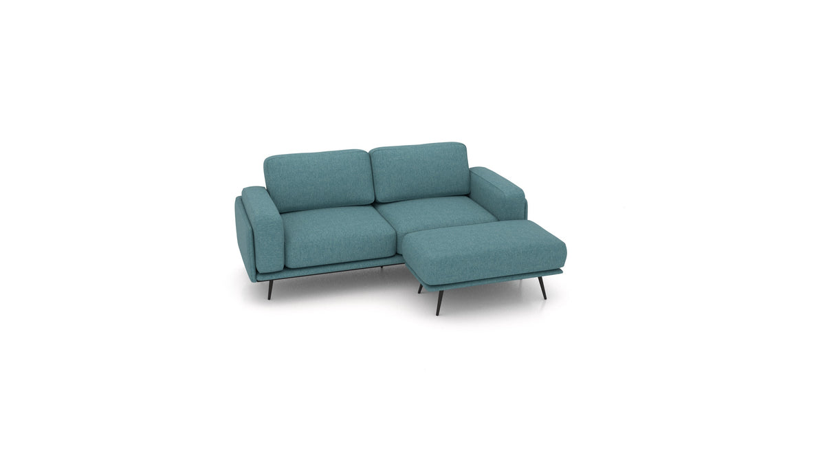 OIKO S, modulares Sofa von FEYDOM im Stoff Velare ET-16 Turquoise