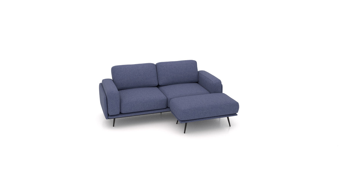 OIKO S, modulares Sofa von FEYDOM im Stoff Velare ET-80 Noble Blue