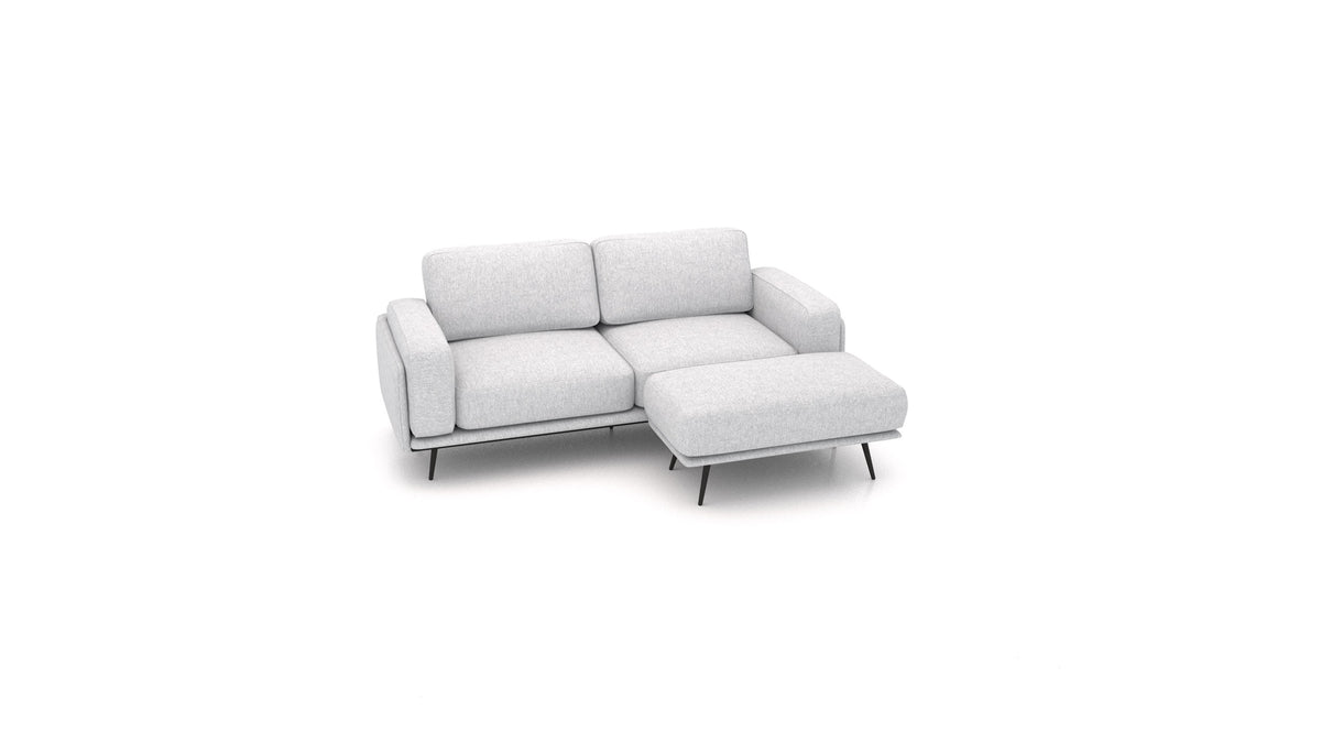 OIKO S, modulares Sofa von FEYDOM im Stoff Velare ET-90 Light Aquamarine
